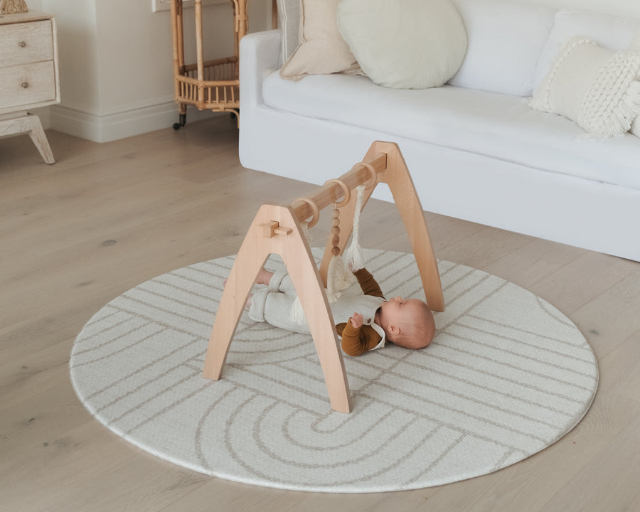 Baby Gym, Twins Baby Gym With Toys & Mat, Wooden Baby Gym, Wooden